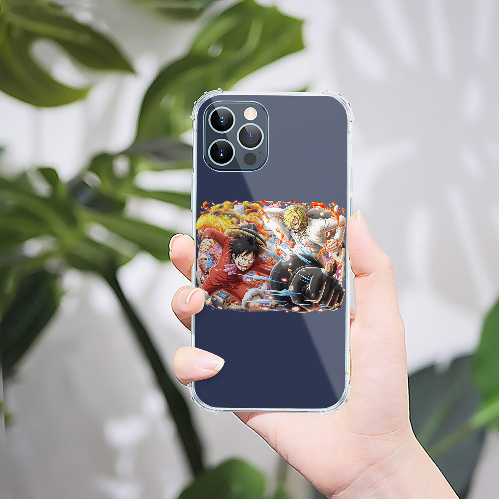 （画像用） ワンピース モンキー・D・ルフィ ONE PIECE Monkey D. Luffy 【iPhone 12シリーズ対応】透明スマホケース（クリアソフトケース）